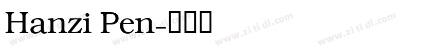 Hanzi Pen字体转换